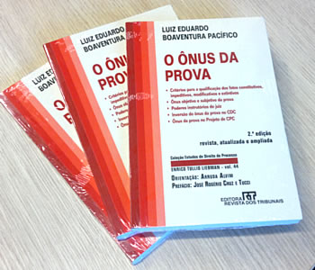 Sorteio de três livros O ÔNUS DA PROVA